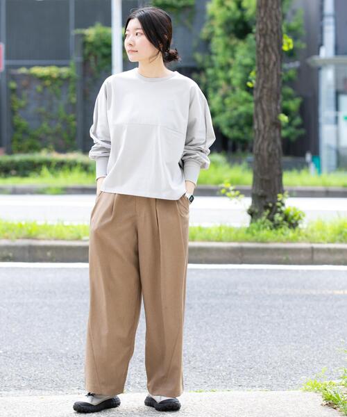 「EKAL」 長袖カットソー ONE ライトグレー レディース_画像6