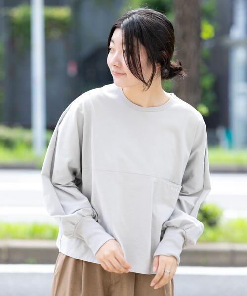 「EKAL」 長袖カットソー ONE ライトグレー レディース_画像9
