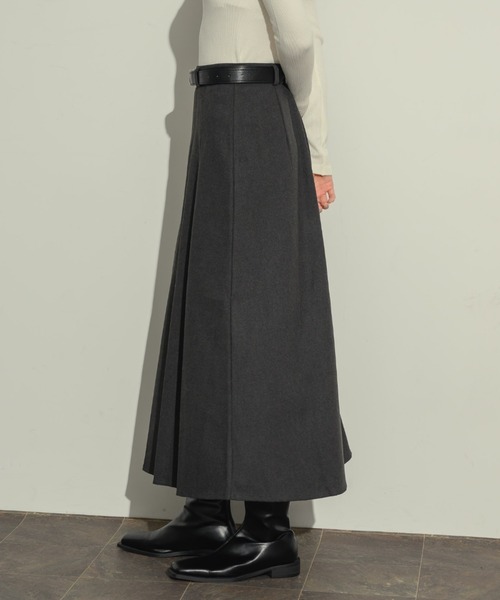 「NEUNA」 プリーツスカート LARGE ブラウン レディース_画像5