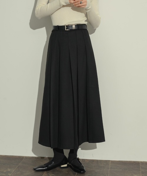 「NEUNA」 プリーツスカート LARGE ブラウン レディース_画像7