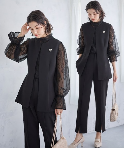 「GeeRA」 セットアップ LARGE ネイビー レディース_画像8