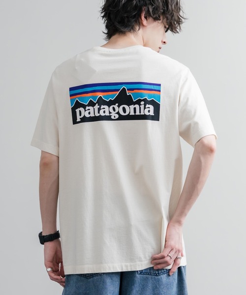 patagonia（パタゴニア） 半袖Tシャツ M ナチュラル メンズ : ZOZOTOWN