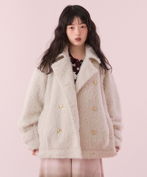loin nuit コート アウター 2way shaggy middle coat / 2wayシャギー