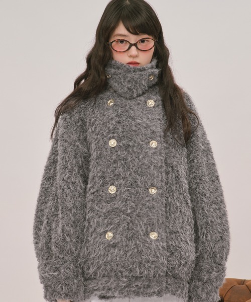 loin nuit コート アウター 2way shaggy middle coat / 2wayシャギー