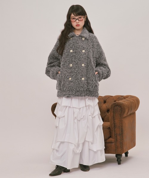 loin nuit コート アウター 2way shaggy middle coat / 2wayシャギー