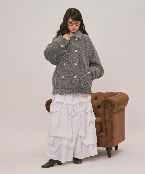 loin nuit コート アウター 2way shaggy middle coat / 2wayシャギー