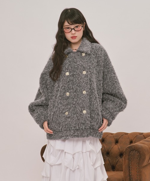 loin nuit コート アウター 2way shaggy middle coat / 2wayシャギー