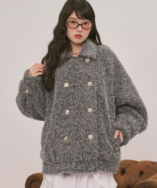 loin nuit コート アウター 2way shaggy middle coat / 2wayシャギー