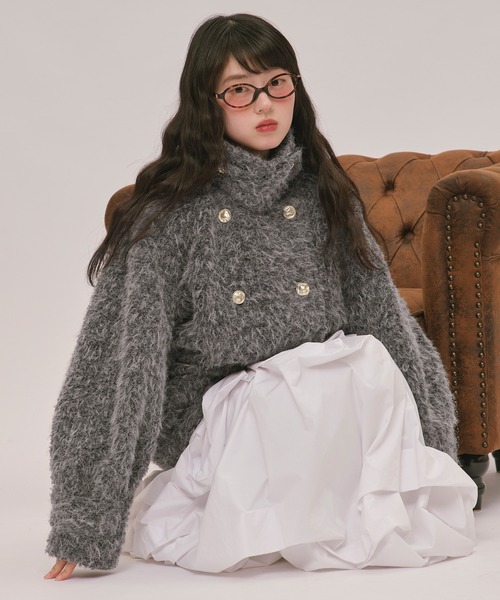 loin nuit コート アウター 2way shaggy middle coat / 2wayシャギー