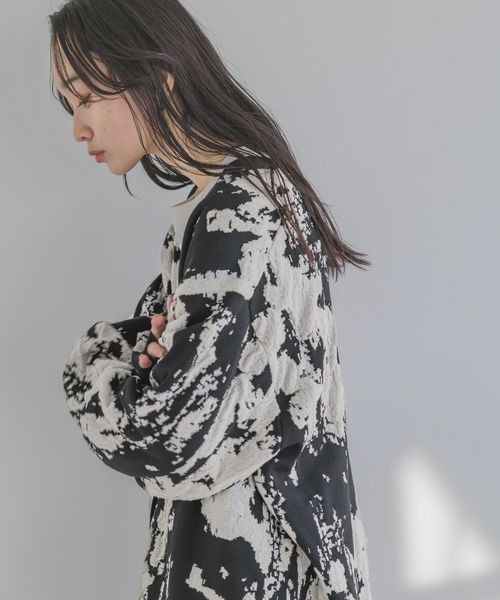 「JEANASIS」 ニットカーディガン FREE グレー系その他 レディース_画像7