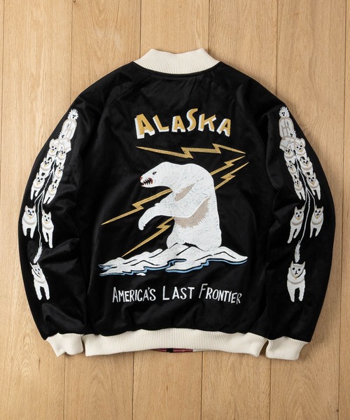 HOUSTON ALASKA スカジャン 別珍 HOUSTON（ヒューストン） スカジャン 「22」「HOUSTON/ヒューストン