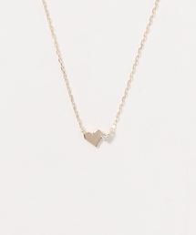con affetto ネックレス K10ダイヤハートネックレス レディース