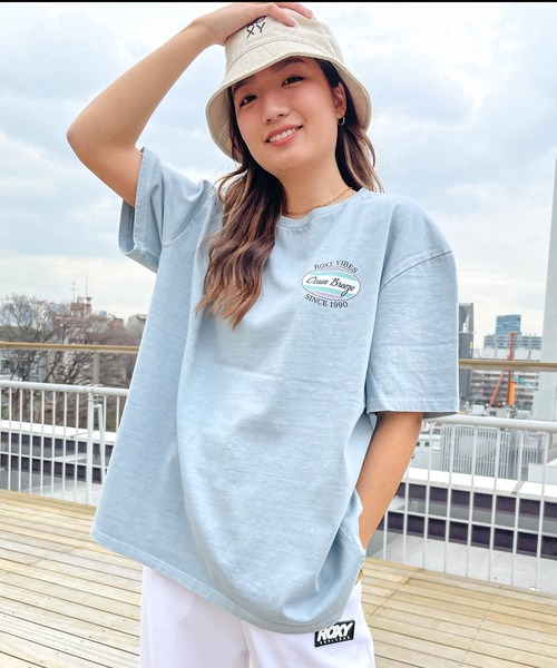 tシャツ SQUARE LOGO S/S TEE/ロキシー速乾バックプリントロゴドロップショルダー半袖Tシャツ レディース ROXY ロキシー レディース 半袖 Tシャツ バックプリント