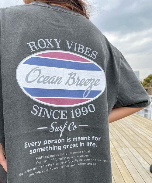 tシャツ SQUARE LOGO S/S TEE/ロキシー速乾バックプリントロゴドロップショルダー半袖Tシャツ レディース Roxy SQUARE LOGO S/S TEE ウィメンズ 半袖Tシャツ 吸水速乾