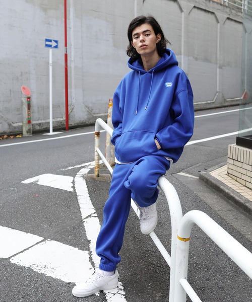 トレーナー スウェット 「 セットアップ 」ロゴ刺繍襟付きスウェット+ トレーナー スウェット 「 セットアップ 」ロゴ刺繍襟付きスウェット+