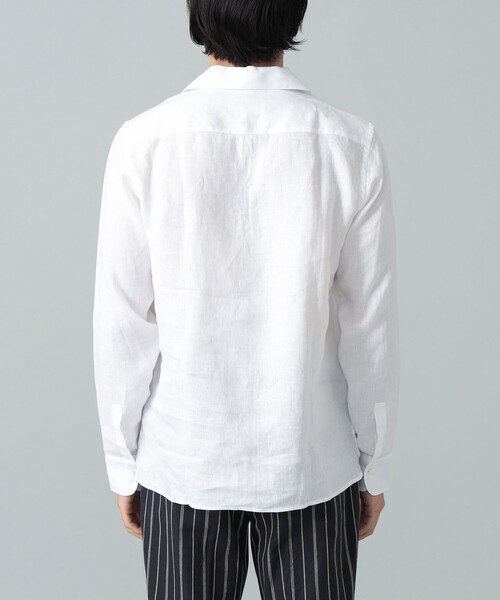 シャツ Massimo d’Augusto / ALAMARI リネンソリッド カプリシャツ メンズの画像