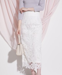 【DOLCE&GABBANA】コットン混コードレース ペンシルスカート tocco closet スカート 「ZOZO限定再販」カットワークフラワー