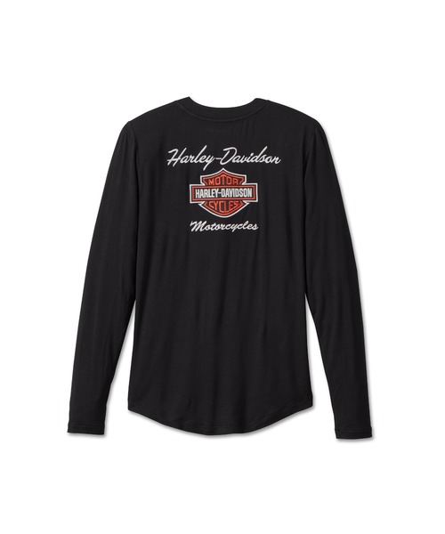 tシャツ アイコニック・レースフロント・ヘンリー レディース Harley Davidson tシャツ アイコニック・レースフロント