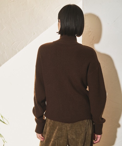 Audrey and John Wad ニット セーター ハイネックニットZIP