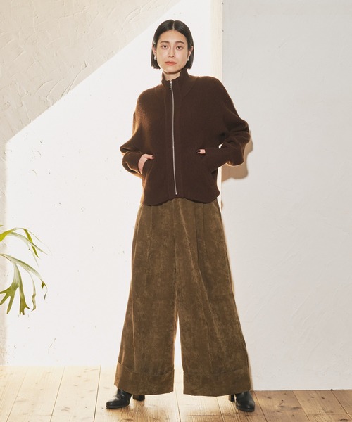 Audrey and John Wad ニット セーター ハイネックニットZIP