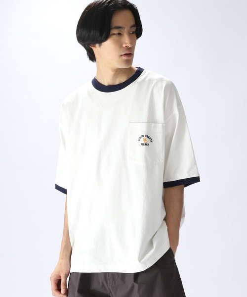 niko and…（ニコアンド） tシャツ Tシャツ ピグメントリンガーロゴT