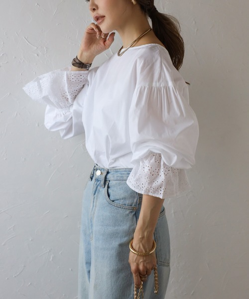 Bonjour Sagan（ボンジュールサガン） ブラウス シャツ 前後2WAY刺繍