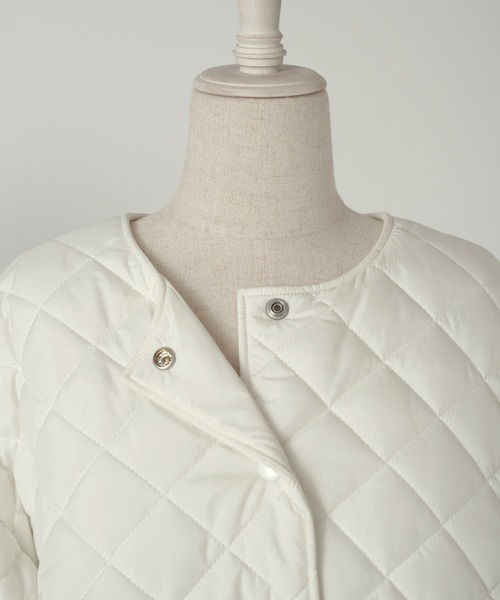 HUIT bouquet（ユイット ブーケ） ノーカラーコート コート エコファー