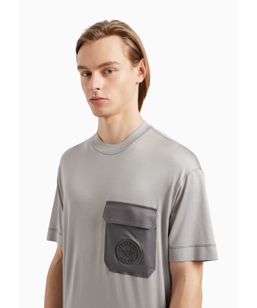 EMPORIO ARMANI/オーバーサイズTシャツ ロゴ EMPORIO ARMANI tシャツ 「エンポリオ アルマーニ」ASV オーバー