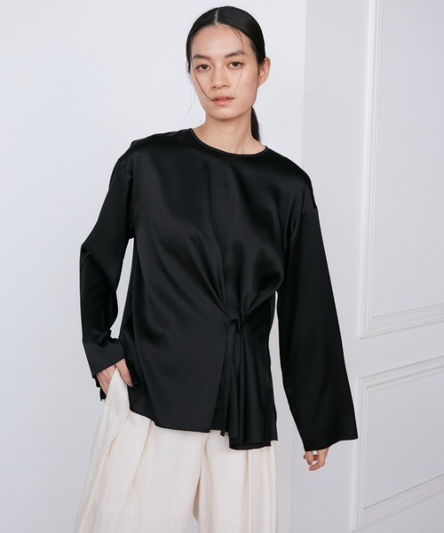 ブラウス シャツ シルクストレッチブラウス「la veille by SUPERIOR CLOSET」 レディース