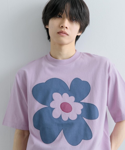 SENSE OF PLACE by URBAN RESEARCH tシャツ アップリケポップアートT 