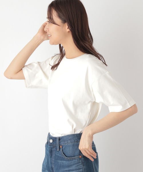 GLOBAL WORK tシャツ 汗染み軽減クロップドT半袖/133561