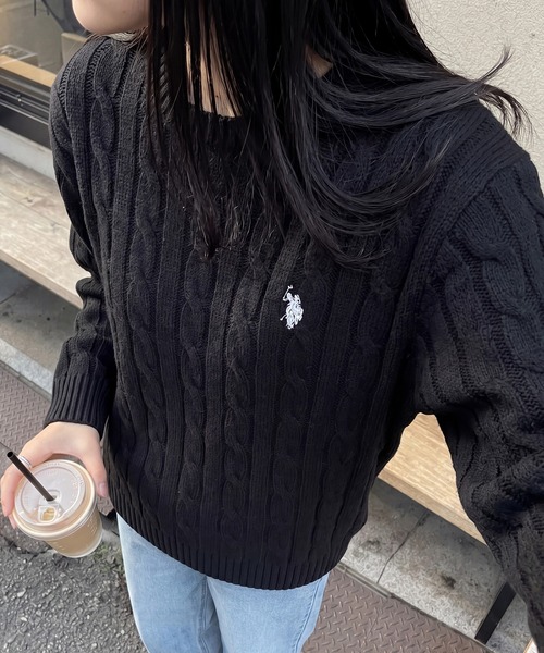 U.S. POLO ASSN.（ユーエスポロアッスン） ニット セーター ケーブル