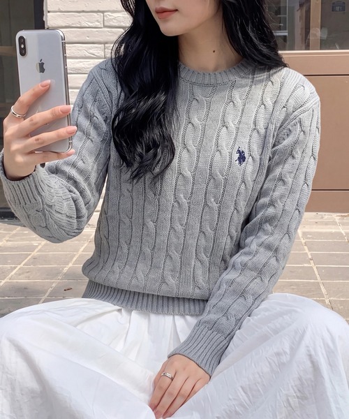 U.S. POLO ASSN.（ユーエスポロアッスン） ニット セーター ケーブル