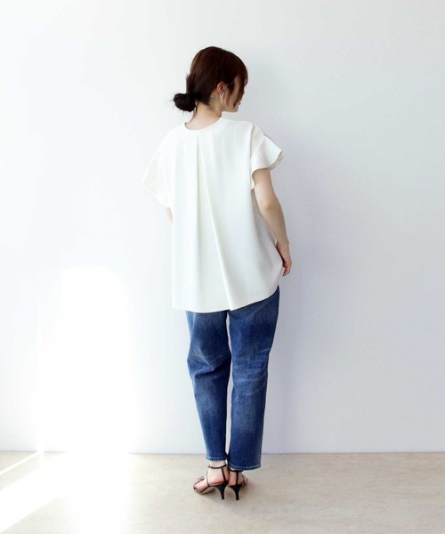 ブラウス シャツ 「追加」ラッフルスリーブ スキッパーブラウス レディース Jines ブラウス シャツ 「追加」ラッフルスリーブ スキッパー