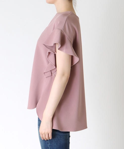 Jines ブラウス シャツ 「追加」ラッフルスリーブ スキッパー