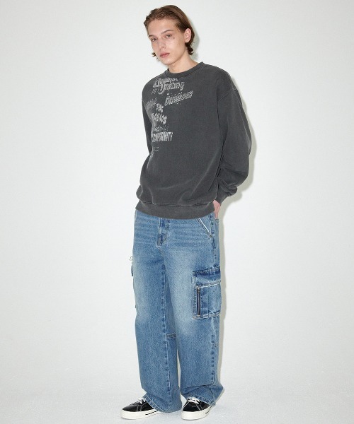 トレーナー スウェット 「mahagrid/マハグリッド」 DISORDER PIGMENT SWEATSHIRT/ディスオーダーピグメントスウェット mahagrid/マハグリッド』 DISORDER PIGMENT SWEATSHIRT/ディス