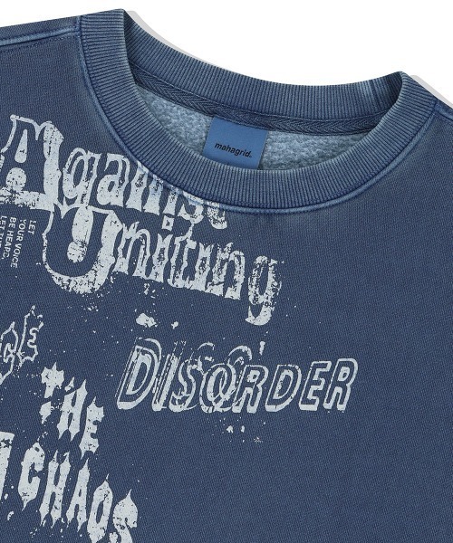 さらに100円引き◆MAHAGRID◆DISORDER PIGMENT SWEATSHIRT MAHAGRID トレーナー スウェット 「mahagrid/マハグリッド