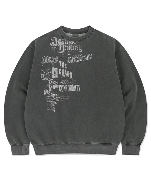 さらに100円引き◆MAHAGRID◆DISORDER PIGMENT SWEATSHIRT MAHAGRID トレーナー スウェット 「mahagrid/マハグリッド
