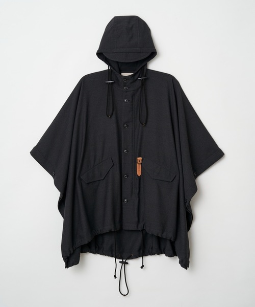 ポンチョ PONCHO HOODED COAT メンズ レディースの画像
