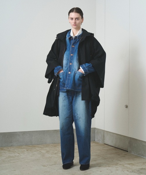 ポンチョ PONCHO HOODED COAT メンズ レディースの画像