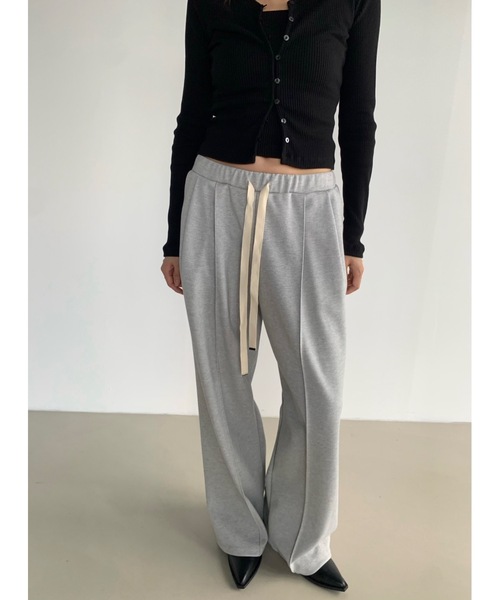 Didot.showroom ワイドパンツ スウェットパンツ ジャージ バンディング