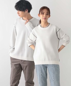 セーター ニット メルティ配色ステッチ/116287 メンズ レディース