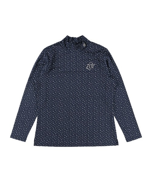 ZOY WOMENS トライアングルドットプリント 長袖モックネック ZOY tシャツ 「ZOY」WOMENS トライアングルドットプリント 長袖