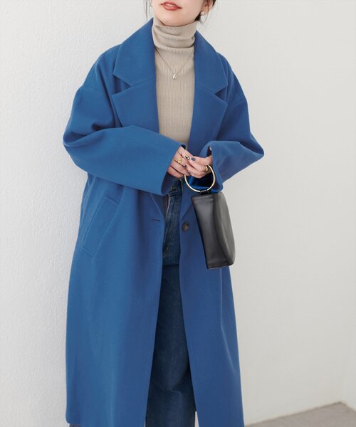 natural couture コート チェスターコート 「Web限定」ニットモッサ袖