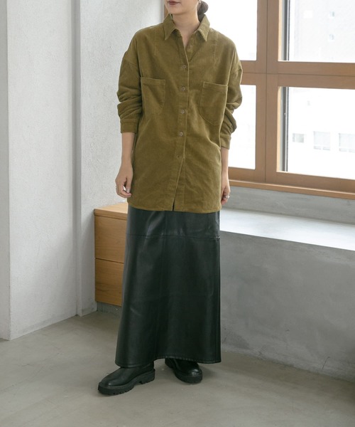 URBAN RESEARCH スカート レザーライクマキシスカート