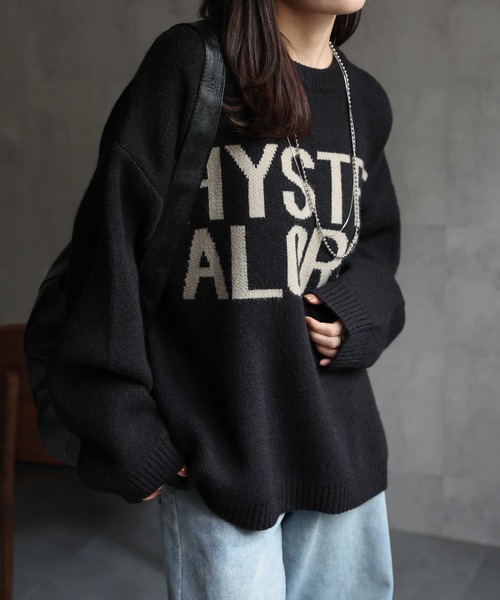 ap retro ニット セーター ビッグロゴジャガードニット ニットプル