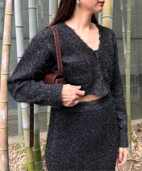 カーディガン LAME KNIT CARDIGAN(ラメニットカーディガン) レディース