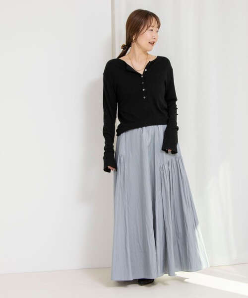 NOLLEY'S tシャツ カシミヤシルクヘンリー2WAYプルオーバー