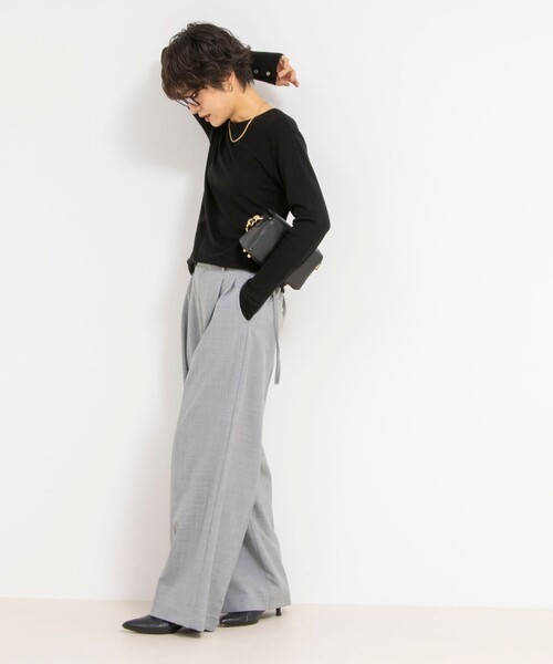 NOLLEY'S tシャツ カシミヤシルクヘンリー2WAYプルオーバー