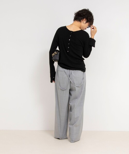 NOLLEY'S（ノーリーズ） ヘンリーネック tシャツ カシミヤシルク